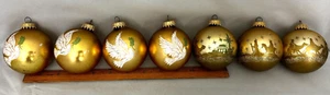 Vintage Christmas by Krebs Glass Ornaments Gold Peace Doves Wise Men Camels - Picture 1 of 5