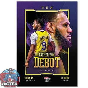 2024-25 Topps Now LeBron James & Bronny James Jr Card 1 - Picture 1 of 2