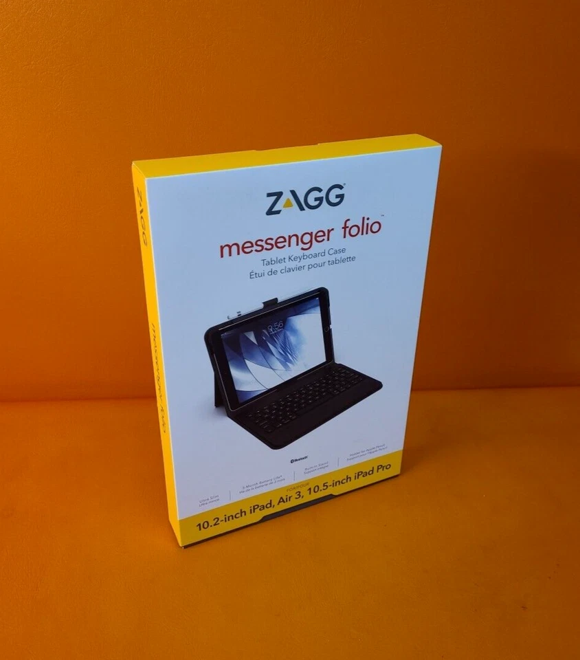 Zagg Messenger Folio Tablet Keyboard Case 10.2" iPad Air 3 10.5" iPad Pro