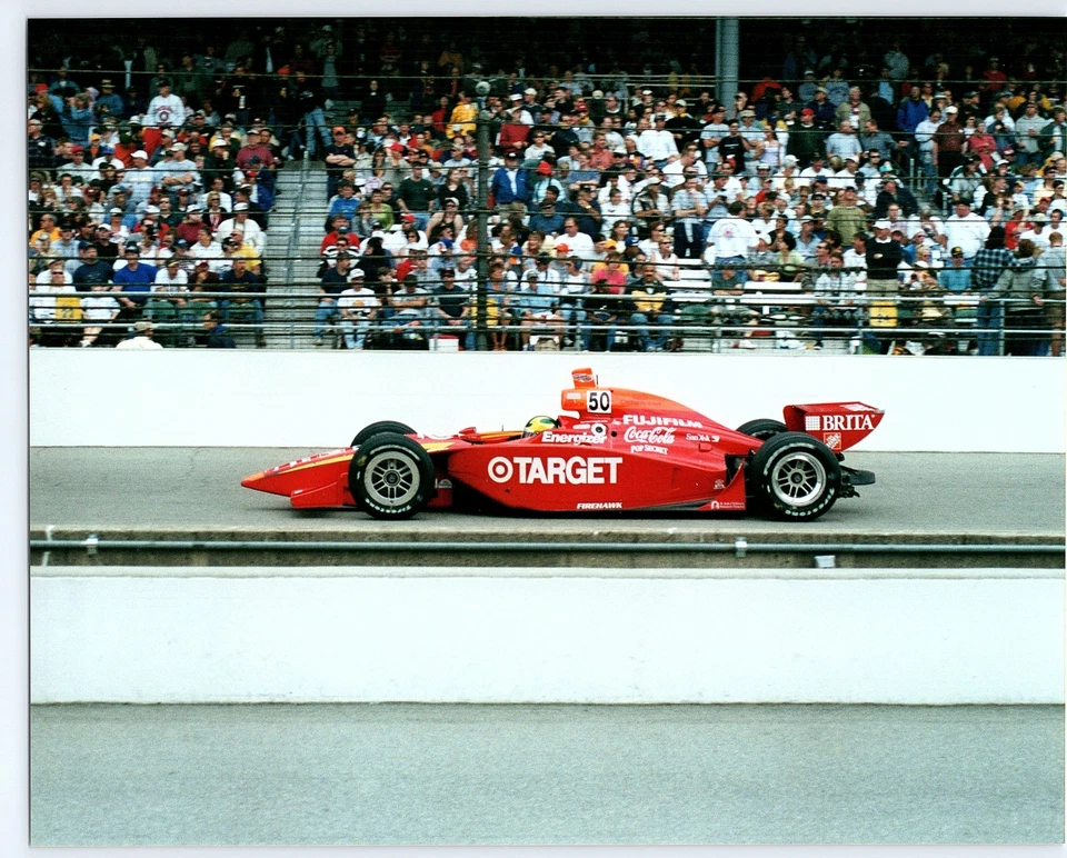 Bruno Junqueira On Track Side View Indy 2001 IRL AP Photo 8X10 #50 Brita Target - Image 1 of 2