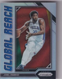 Panini 2022-23 Prizm NBA No. 7 Joel Embiid Silver Prizm Global Reach - Bild 1 von 2
