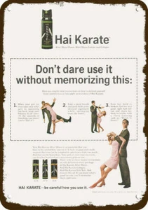 Hai Karate Colonia 1967 Vintage-Look-Edge ****RÉPLICA DECORATIVA SIGNO DE METAL**** - Imagen 1 de 1