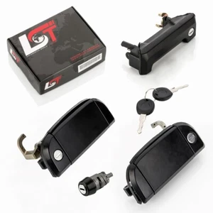 Set maniglie porta anteriori sinistra destra porta scorrevole serratura accensione per VW Transporter T4 IV - Foto 1 di 12
