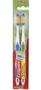 Colgate Classic Clean Toothbrush, SOFT (2 Pack) Blue & Green - NEW - Picture 1 of 1