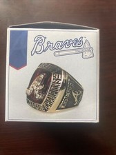 1991 ATLANTA BRAVES REPLICA NL CHAMPIONSHIP RING SGA W/BOX