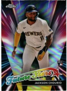 2024 TOPPS CHROME UPDATE - FUTURE STARS - FSU-16 - JACKSON CHOURIO - ROOKIE CARD - Picture 1 of 2