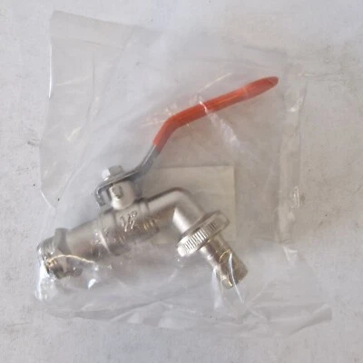 Ball faucet 1/2", 3/4" male outlet, adapter for 1/2" hose - New UK Stock Free PP — 第 1/4 张图片