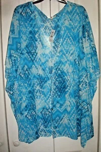 Ladies Coverup Blue Size Large Hawaiian Tropic - Picture 1 of 2