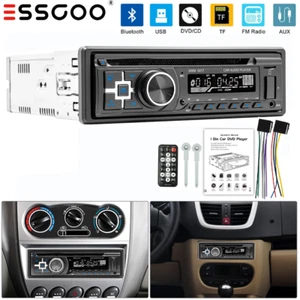 Single 1 Din Car Stereo CD DVD MP3 Radio Player BT USB AUX Audio Media Receiver - Picture 1 of 12