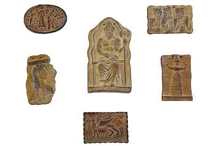 Set of 6 Minoan Ceramic Tiles Wall Relief Decor Knossos Palace King Minos - Picture 1 of 7