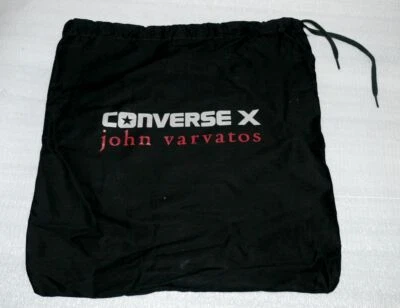 Converse X JOHN VARVATOS Schuhe Aufbewahrung Tasche Cotton Sack 37x40cm BLK RED - Bild 1 von 4