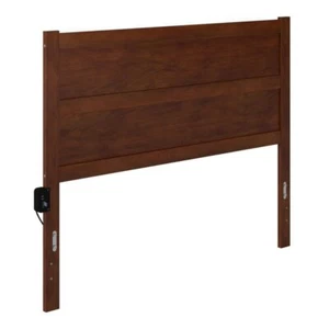 AFI NoHo Solid Wood Queen Size Mid-Century Headboard in Walnut - Picture 1 of 8