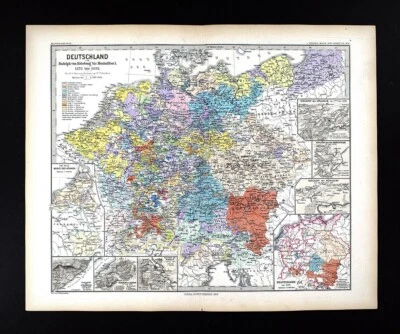 Mapa Spruner 1880 1273-1492 Habsburgo Maximiliano Carlos el Audaz Alemania Holanda Foto 1 de 4
