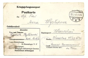 1942 POW (Kriegsgefangenen) Officers Camp Dorsten Postcard . - Picture 1 of 2