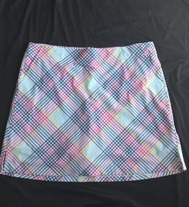 Lady Hagan Criss-cross Plaid Tennis Golf Skirt Skort Size 12 - Picture 1 of 6