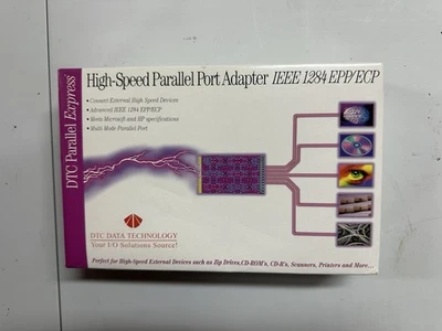 VINTAGE High Speed Parallel Port Adapter IEEE 1284 EPP/ECP DTC Parallel Express - Image 1 of 2