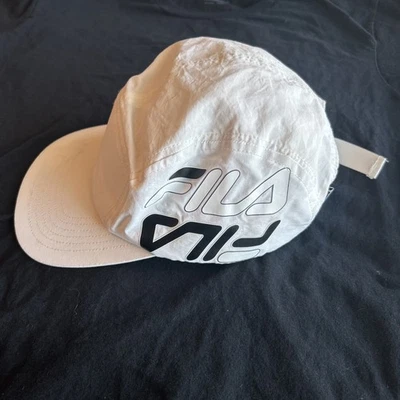 Gorra de correr Fila blanca de 5 paneles ajustable Foto 1 de 4