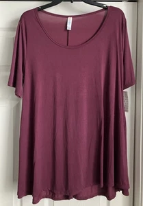 Lularore Perfect T Tunic Burgundy Solid New Size Large NWT - Picture 1 of 8