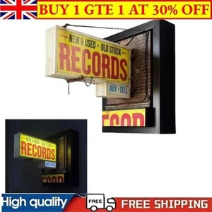 Record Store Retro Wall Light, Vintage Vinyl Record Shop Marquee Sign Home Decor - Bild 1 von 7