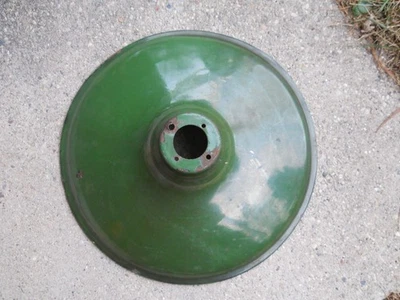 Pantalla de luz de porcelana vintage de 14" verde blanco para gasolinera granero garaje Foto 1 de 4