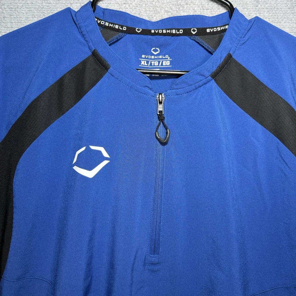Evoshield Pullover Shirt Mens XL Blue Black Quarter Zip Athletic Tee 120890 - Image 1 of 4