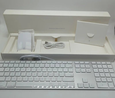 Apple A1243 Wired Mac USB Keyboard + A1296 Wireless Mouse Combo NEW, Opened Box - Image 1 of 4