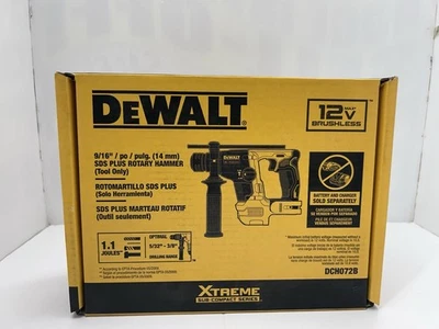 DEWALT XTREME 12V Max SDS-plus Cordless Rotary Hammer Drill DCH072B NEW - Image 1 of 4