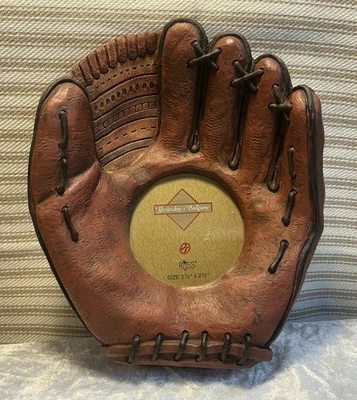 Russ Berrie - Guante de béisbol pintado a mano marco de fotos de cerámica en caja original Foto 1 de 4