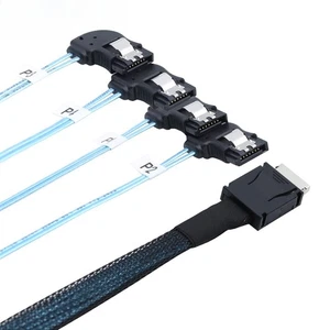Passend für PCI Express SAS SFF-8611 4i auf SATA 7P Server Festplattenkabel - Bild 1 von 7