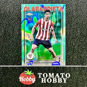 TOPPS CHROME UEFA 2024-25 AINGERU OLABARRIETA RC /199 AQUA LAVA REFRACTOR - Picture 1 of 2