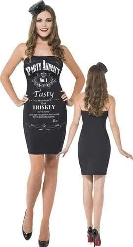 Fantasia de animal de festa vestido Jack Daniels feminino fantasia roupa - Imagem 1 de 1