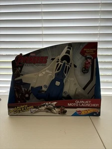 Marvel Avengers Age of Ultron Hot Wheels Quinjet Moto Launcher w/ Iron Man Moto - Picture 1 of 2
