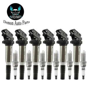 6pcs Ignition Coil and Spark Plug For 2008-2013 BMW 128i 3.0L L6 134047 - Picture 1 of 8