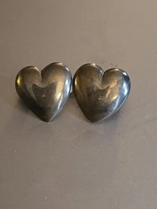 BHG 830S Spilla Sterling Doppio Cuore Circa 1-3/8" - Foto 1 di 5