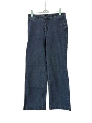 Denim & Co Womens Blue Denim Jeans Straight Dark Wash High Rise Stretch Size 8P - Image 1 of 4