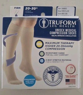 Truform Leg Health Compression Socks – Firm (20-30 mmHg) 38865 - DAMAGED BOX - Image 1 of 4