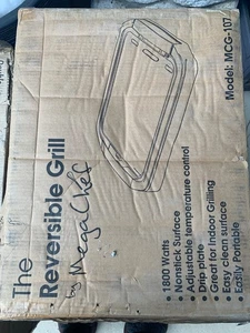 MegaChef Dual Surface Reversible Indoor Grill and Griddle Schwarz (MCG-107) - Bild 1 von 1