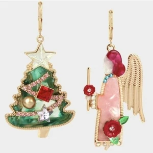 BETSeY Johnson MERRY BETSEY TREE ANGEL OHRRINGE MULTI Dress Ohrringe Neu!!! - Bild 1 von 4