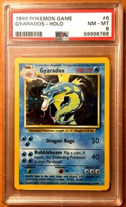Pokemon 1999 Base Set Gyarados #6 - Holo Rare - PSA 8 NM-MT - Picture 1 of 1