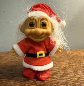 🎅 Russ Berrie Babbo Natale Troll Doll #18355 Natale Holiday da collezione vintage anni 90 - Foto 1 di 10