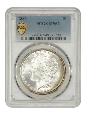 1886 $1 PCGS MS67 - Morgan Dollar - Image 1 of 4