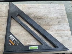 Mayes 12" Rafter Angle Square w Level 20012 Heavy Duty Polystyrene Made in USA - Picture 1 of 4