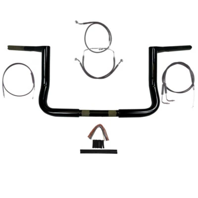 Kit de manillar 1 1/4" negro 10" Twin Peaks Ape 1990-1995 Harley Electra Glide Foto 1 de 2