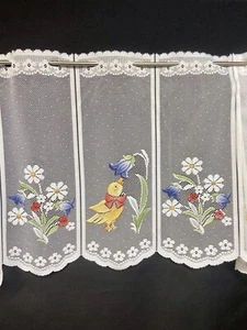 Scheibengardine, Frühling, Fertiggardine, 44x148 cm - Bild 1 von 4