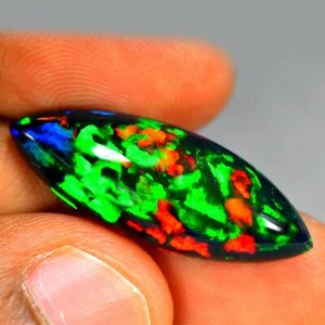 9.83CT AMAZING 3D PATCHWORK PATTERN NATURAL WELO BLACK OPAL LOOSE GEMSTONE - Picture 1 of 1