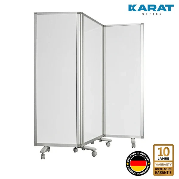 Doppelseitige Trennwand | Mobile faltbare Stellwand Whiteboard Filzwand 3 Größen - Bild 1 von 1