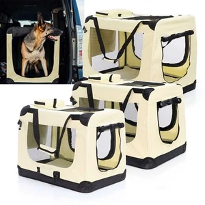 Caja de transporte plegable Fudajo beige S-XXXL caja de perro caja de viaje - Imagen 1 de 7