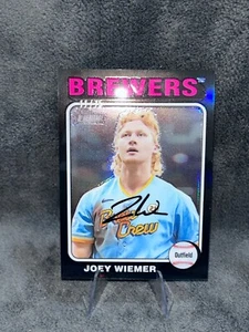 2024 Topps Heritage High Number Chrome Black Refractor #56 Joey Wiemer 11/75 - Picture 1 of 1