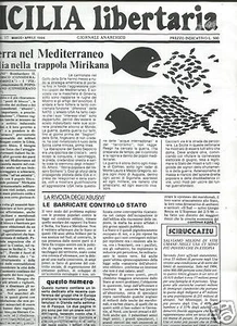 LIBERTÄRE SIZILIEN ANARCHISTISCHE ZEITUNG MÄRZ 1986 ANARCHIE LIBYEN AMERIKANER - Bild 1 von 1