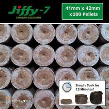 Jiffy 7 Pellets 100 x 41mm Peat Propagation Plug Seed Cutting Hydroponic Organic